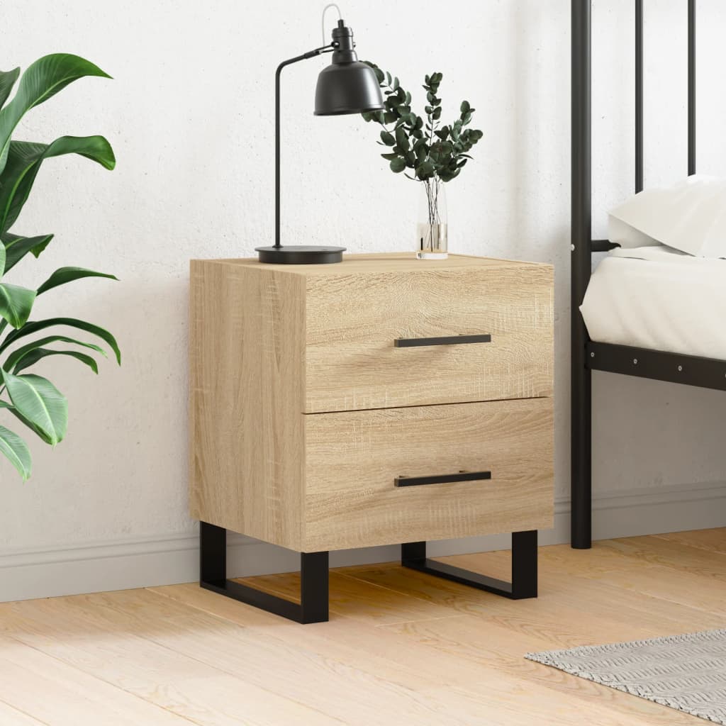 Bedside Cabinet Sonoma Oak 40x35x47.5 cm Engineered Wood