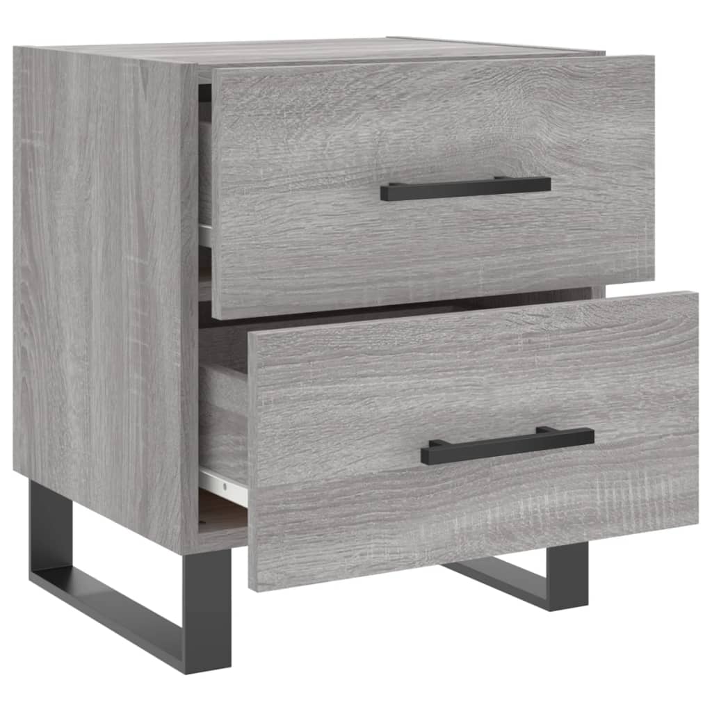 Bedside Cabinet Grey Sonoma 40x35x47.5 cm Engineered Wood
