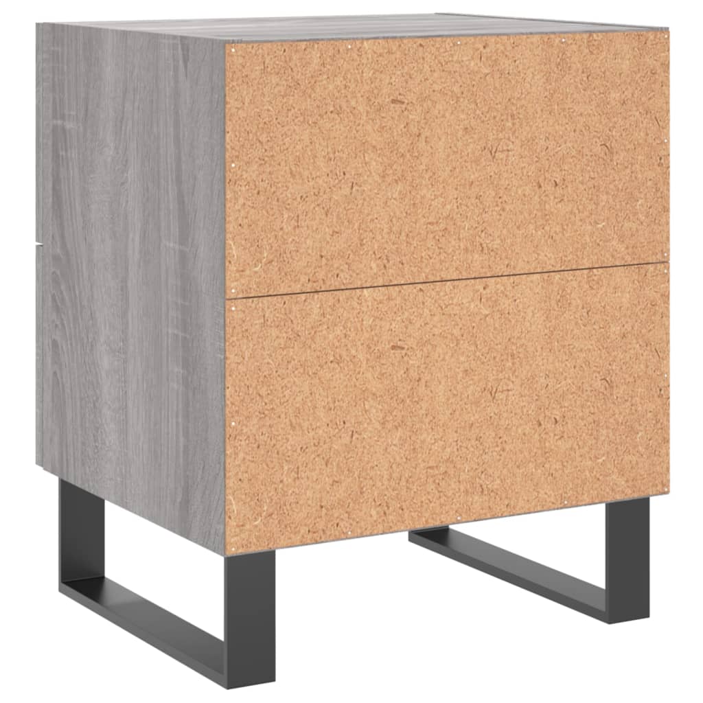 Bedside Cabinet Grey Sonoma 40x35x47.5 cm Engineered Wood