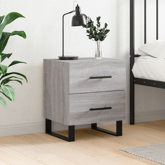Bedside Cabinet Grey Sonoma 40x35x47.5 cm Engineered Wood