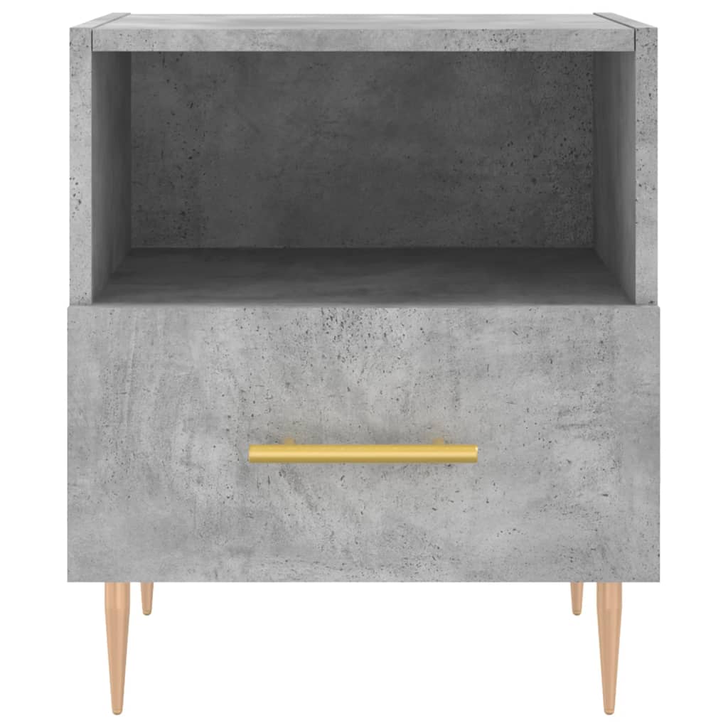 Bedside Cabinet Concrete Grey 40x35x47.5 cm Engineered Wood