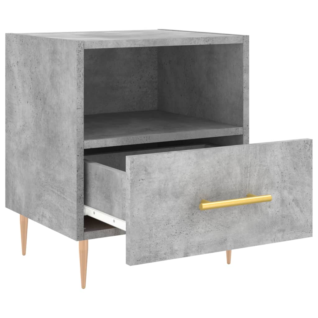 Bedside Cabinets 2 pcs Concrete Grey 40x35x47.5 cm Engineered Wood