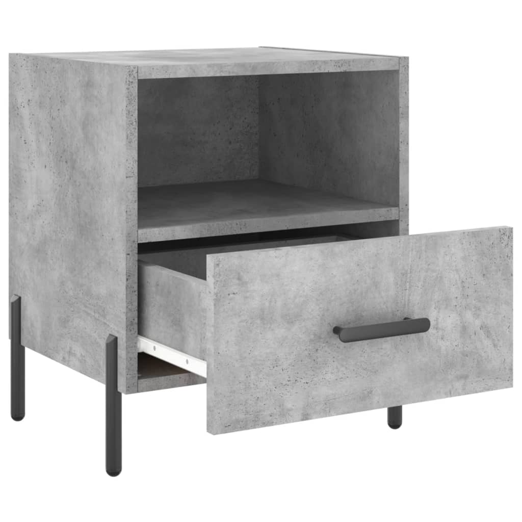 Bedside Cabinets 2 pcs Concrete Grey 40x35x47.5 cm Engineered Wood