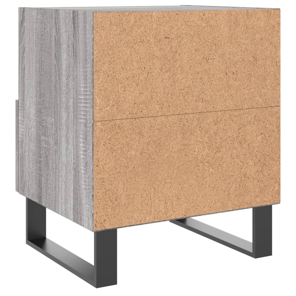 Bedside Cabinet Grey Sonoma 40x35x47.5 cm Engineered Wood