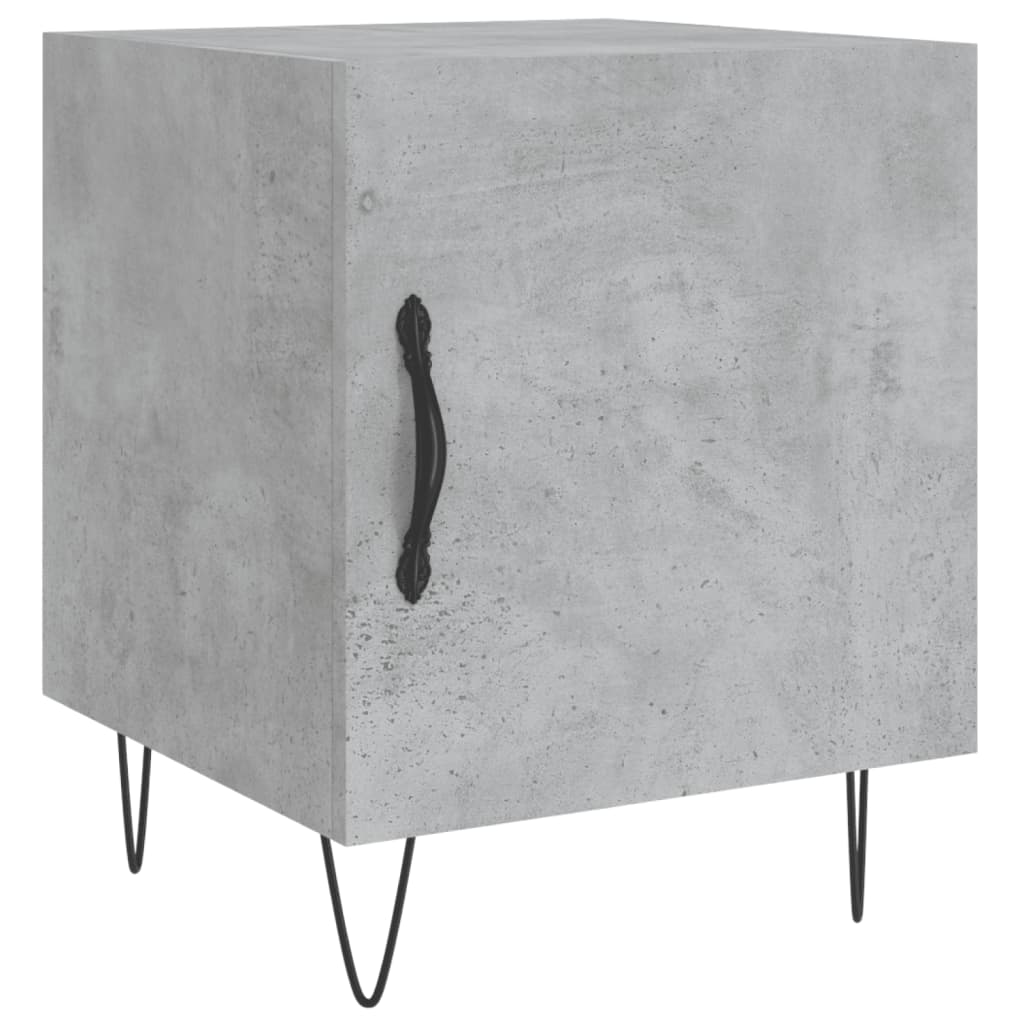 Bedside Cabinets 2 pcs Concrete Grey 40x40x50 cm Engineered Wood