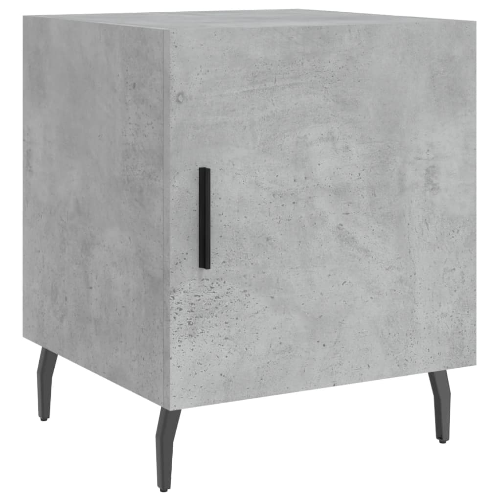 Bedside Cabinets 2 pcs Concrete Grey 40x40x50 cm Engineered Wood