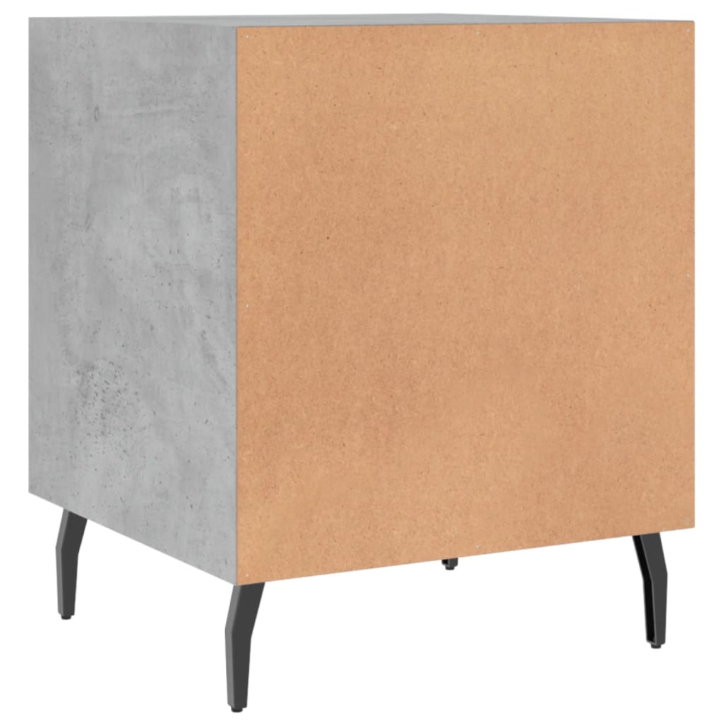 Bedside Cabinets 2 pcs Concrete Grey 40x40x50 cm Engineered Wood