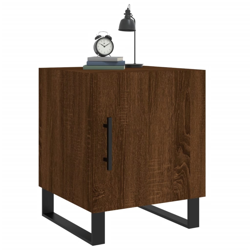 Bedside Cabinet Brown Oak 40x40x50 cm Engineered Wood