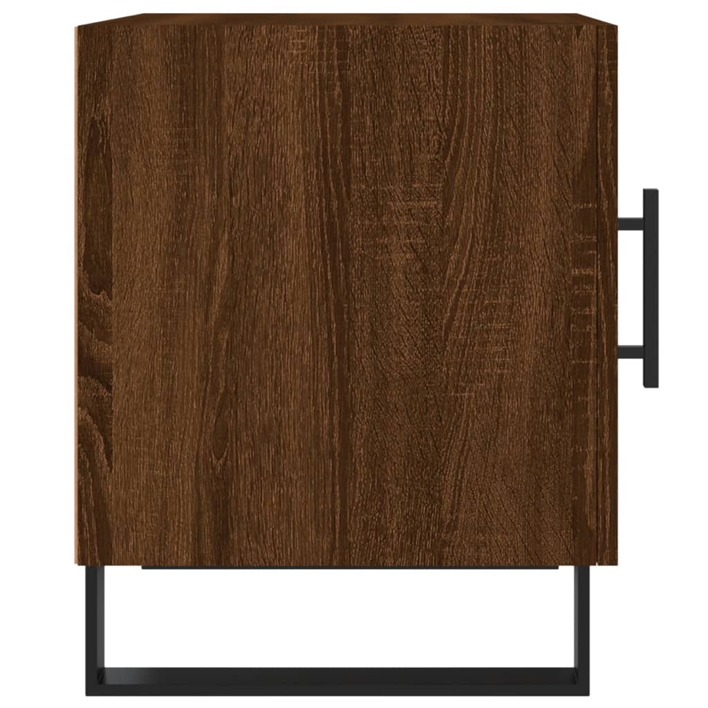 Bedside Cabinet Brown Oak 40x40x50 cm Engineered Wood
