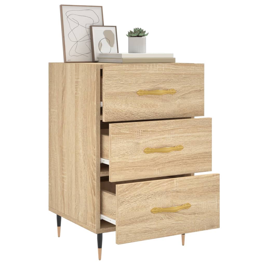 Bedside Cabinet Sonoma Oak 40x40x66 cm Engineered Wood