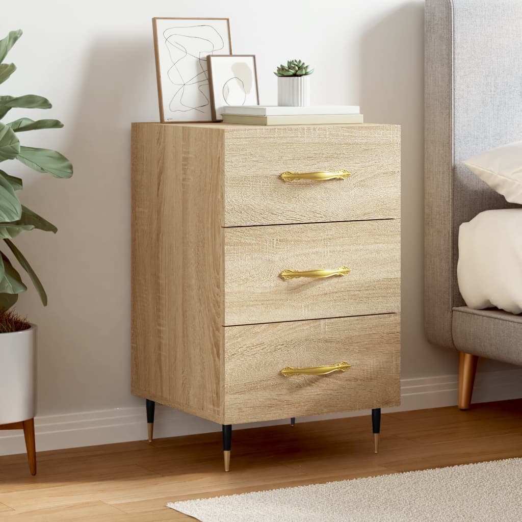 Bedside Cabinet Sonoma Oak 40x40x66 cm Engineered Wood