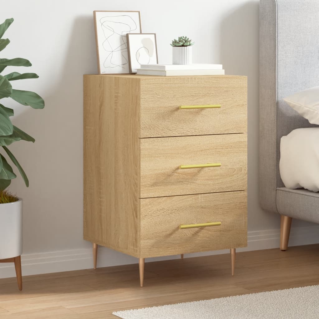 Bedside Cabinet Sonoma Oak 40x40x66 cm Engineered Wood