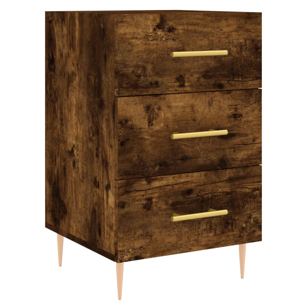 Bedside Cabinet Smoked Oak 40x40x66 cm Engineered Wood
