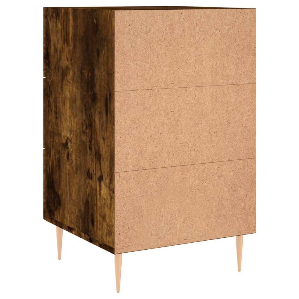 Bedside Cabinet Smoked Oak 40x40x66 cm Engineered Wood