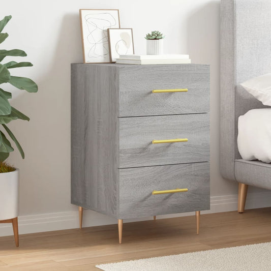 Bedside Cabinet Grey Sonoma 40x40x66 cm Engineered Wood