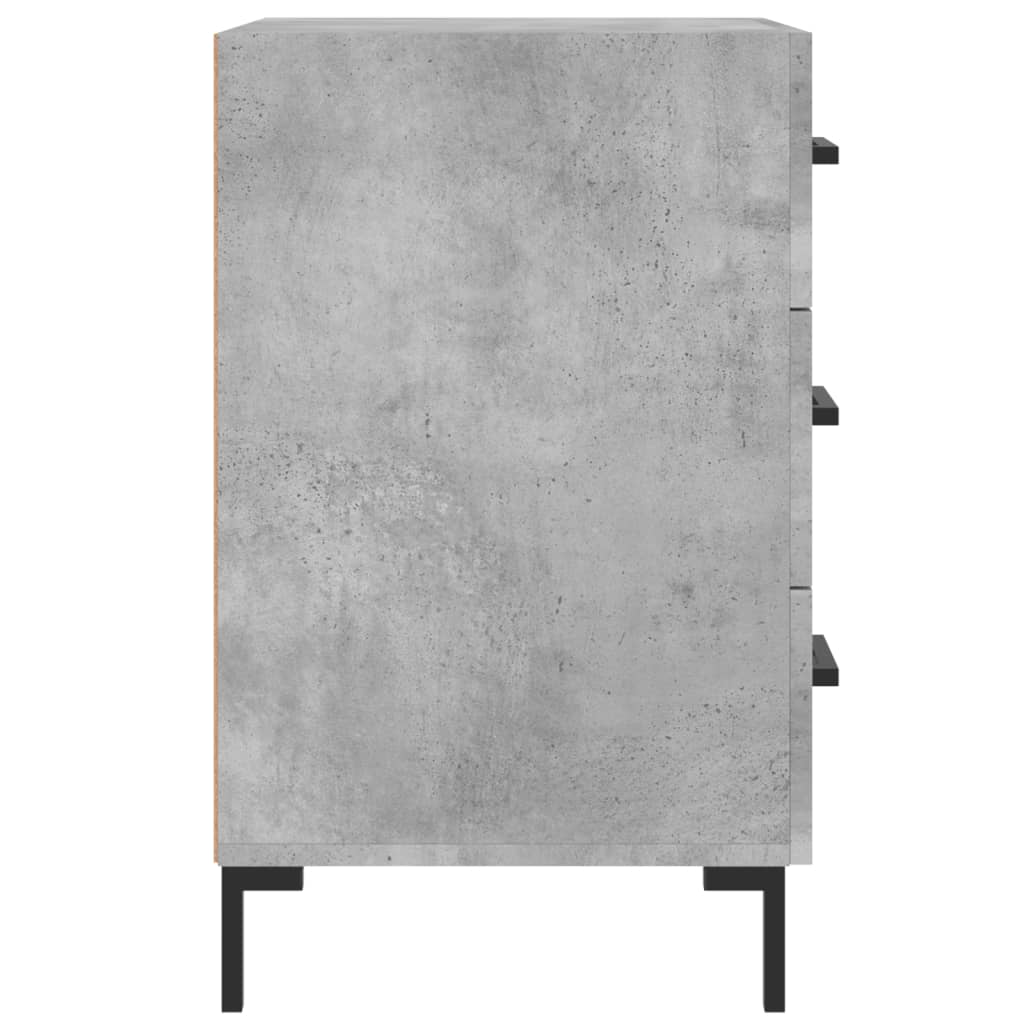 Bedside Cabinet Concrete Grey 40x40x66 cm Engineered Wood