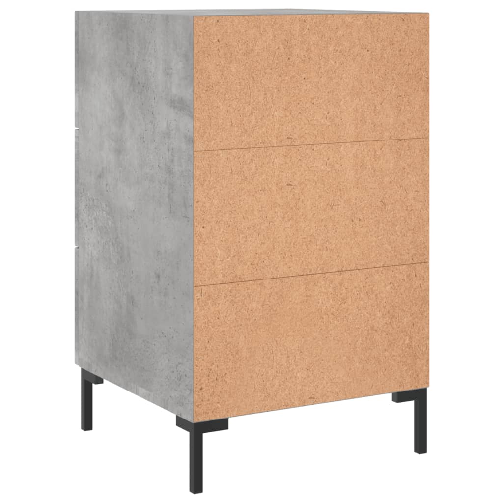 Bedside Cabinet Concrete Grey 40x40x66 cm Engineered Wood