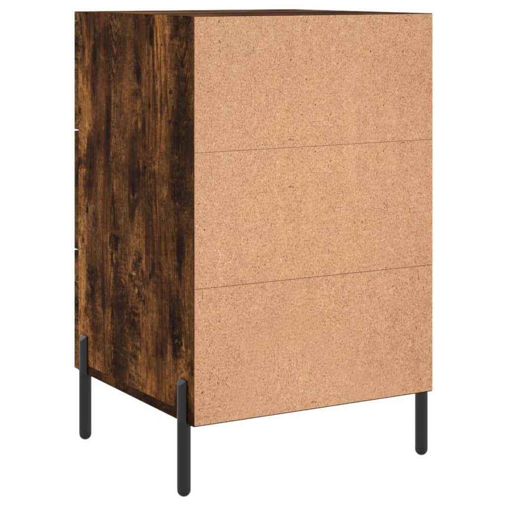 Bedside Cabinet Smoked Oak 40x40x66 cm Engineered Wood