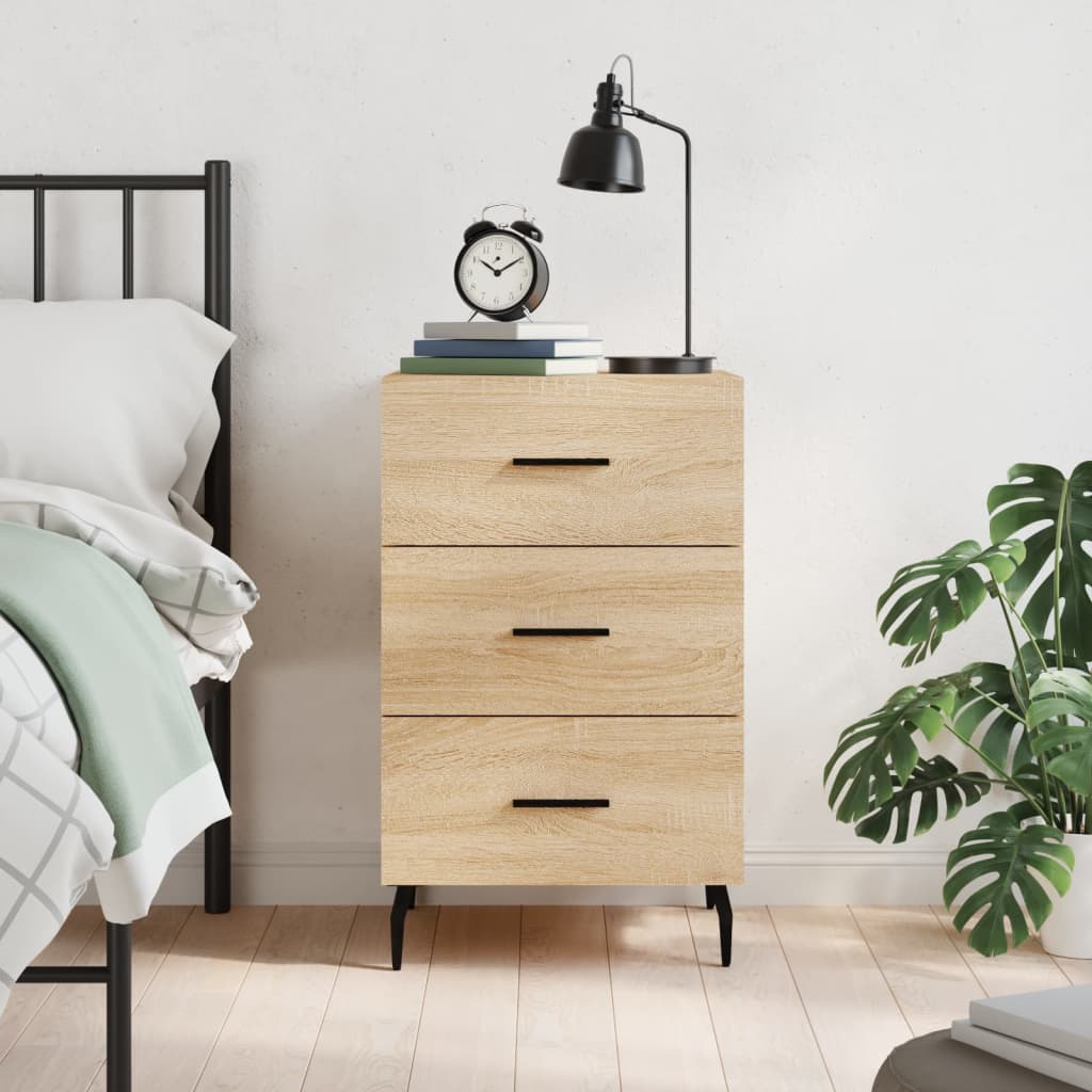 Bedside Cabinet Sonoma Oak 40x40x66 cm Engineered Wood