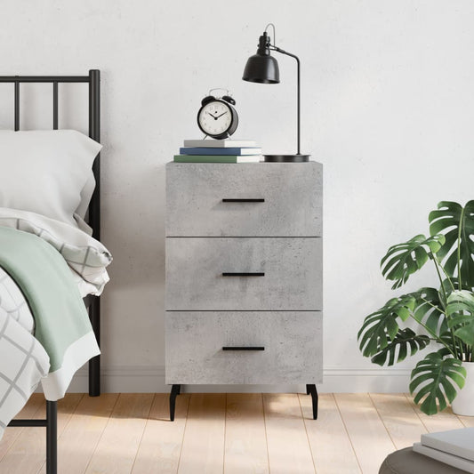 Bedside Cabinet Grey Sonoma 40x40x66 cm Engineered Wood