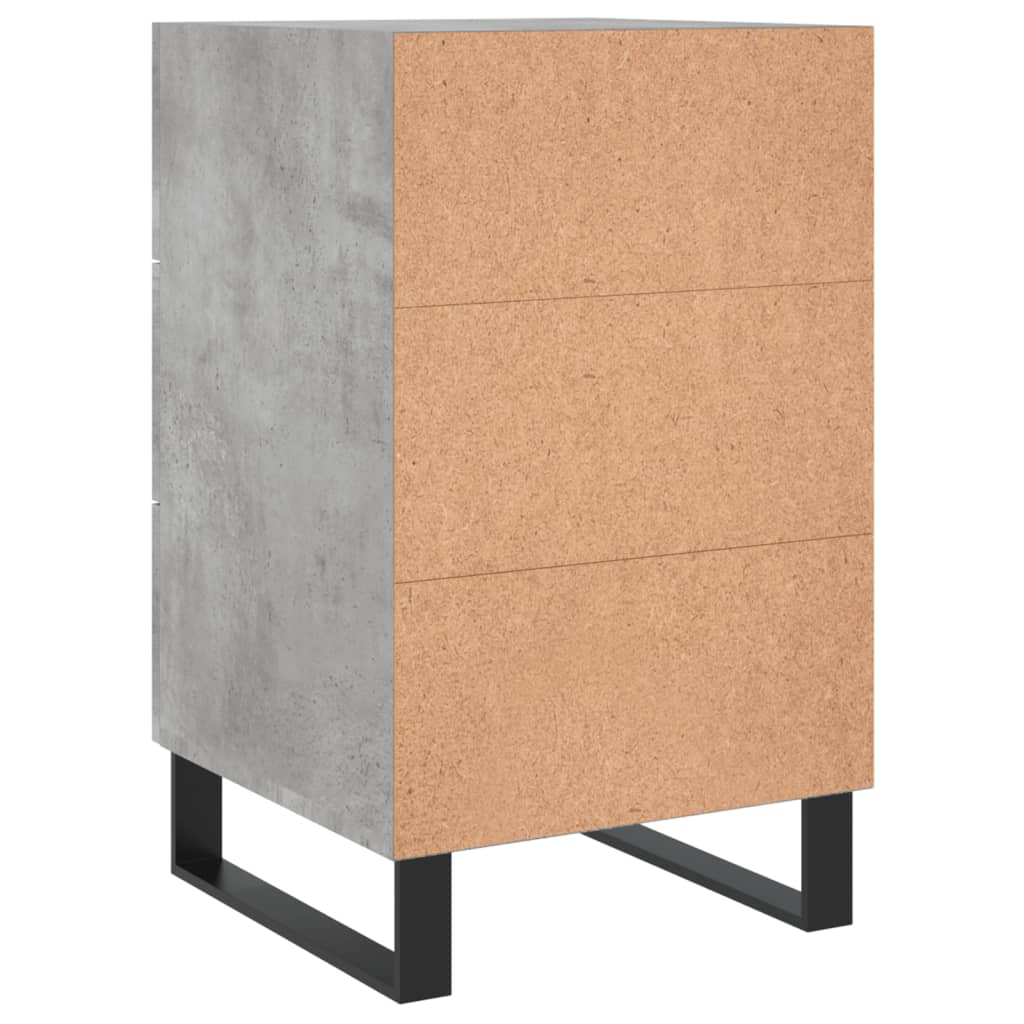 Bedside Cabinet Concrete Grey 40x40x66 cm Engineered Wood