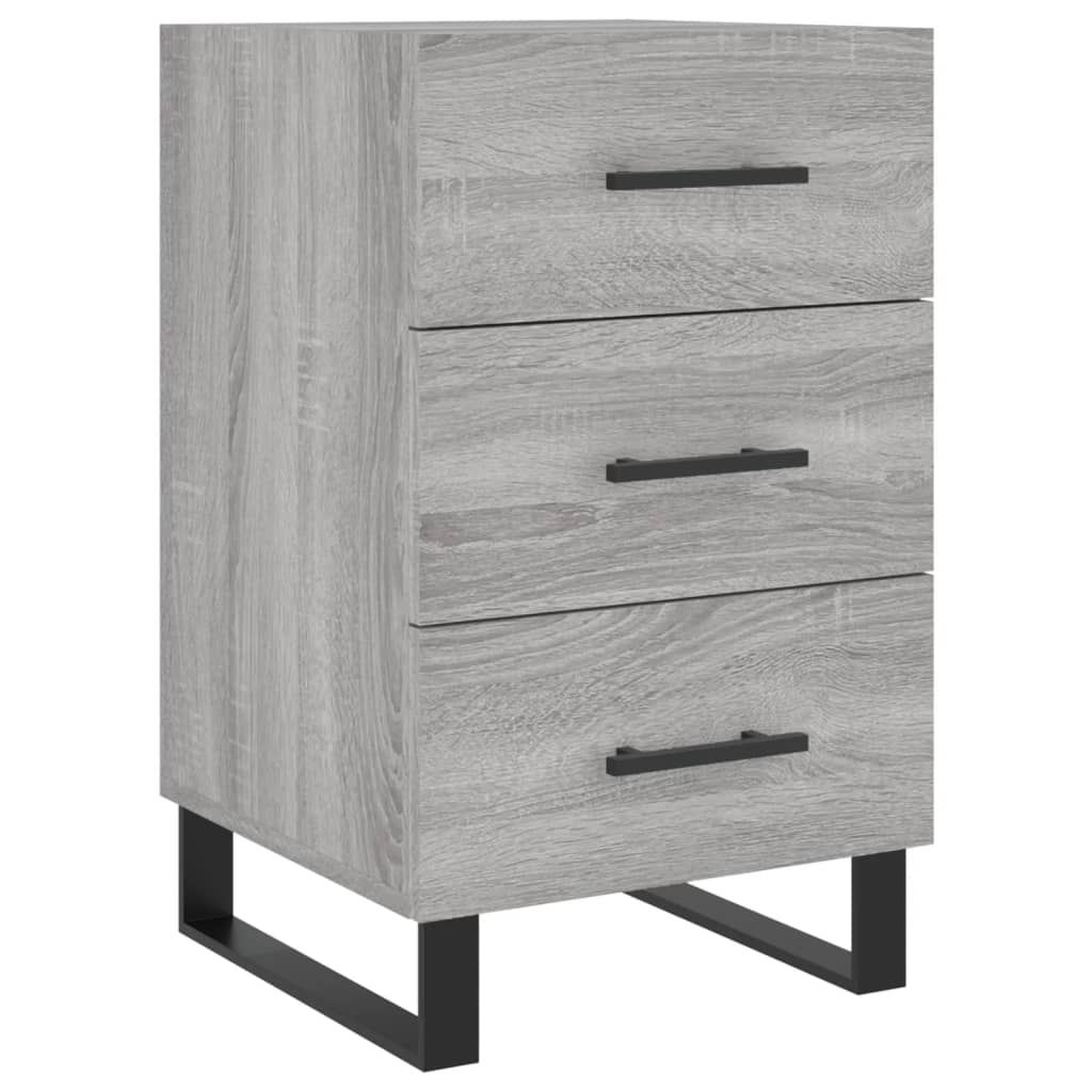 Bedside Cabinet Grey Sonoma 40x40x66 cm Engineered Wood