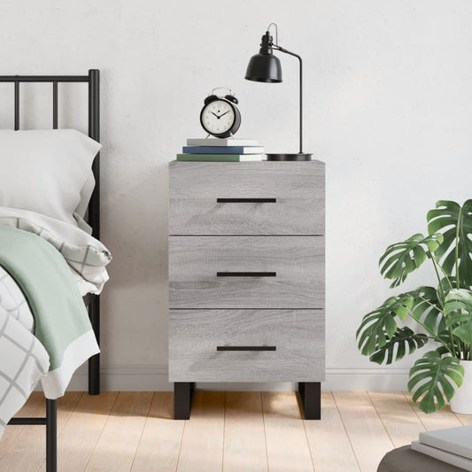 Bedside Cabinet Grey Sonoma 40x40x66 cm Engineered Wood