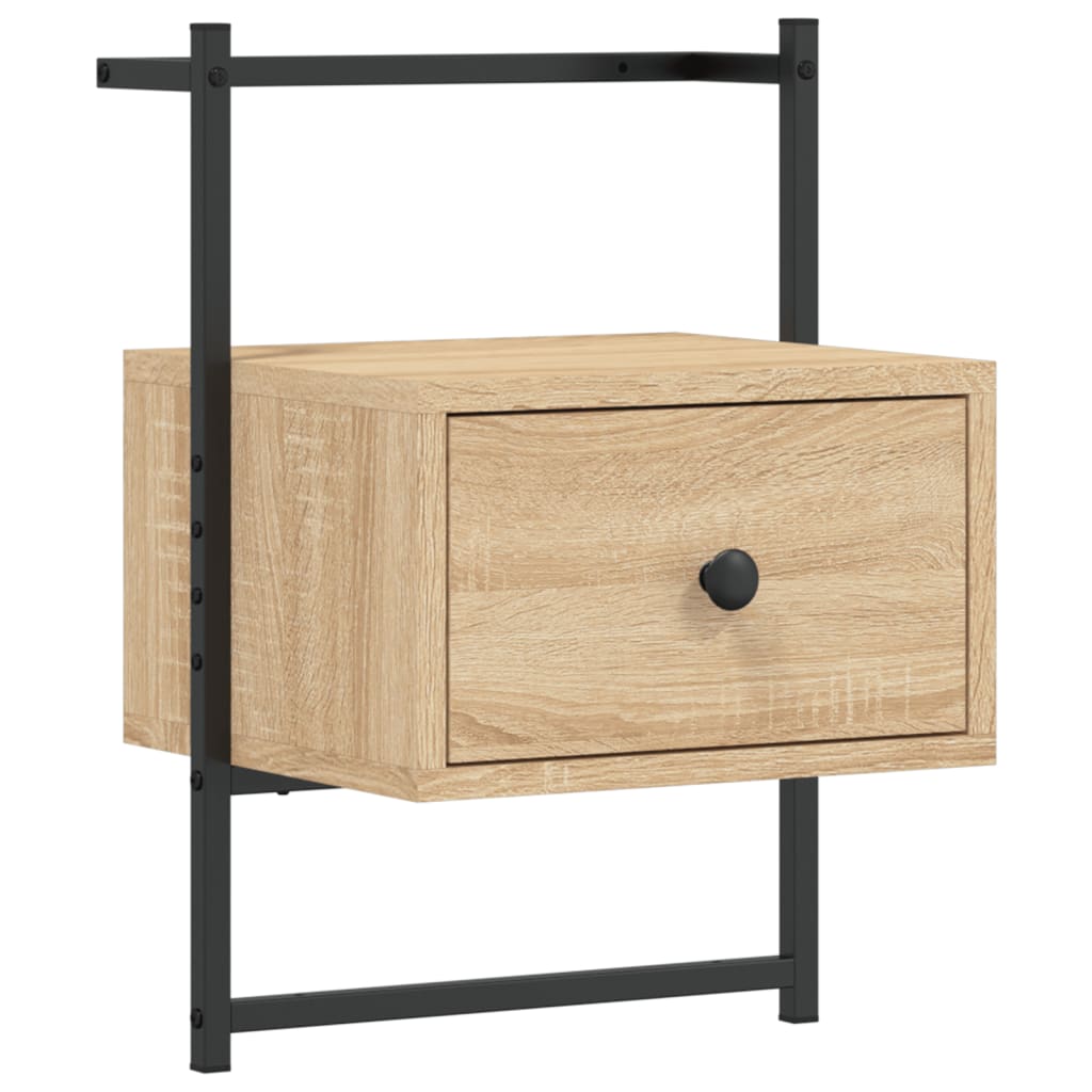 Bedside Cabinet Wall-mounted Sonoma Oak 35x30x51 cm Engineered Wood