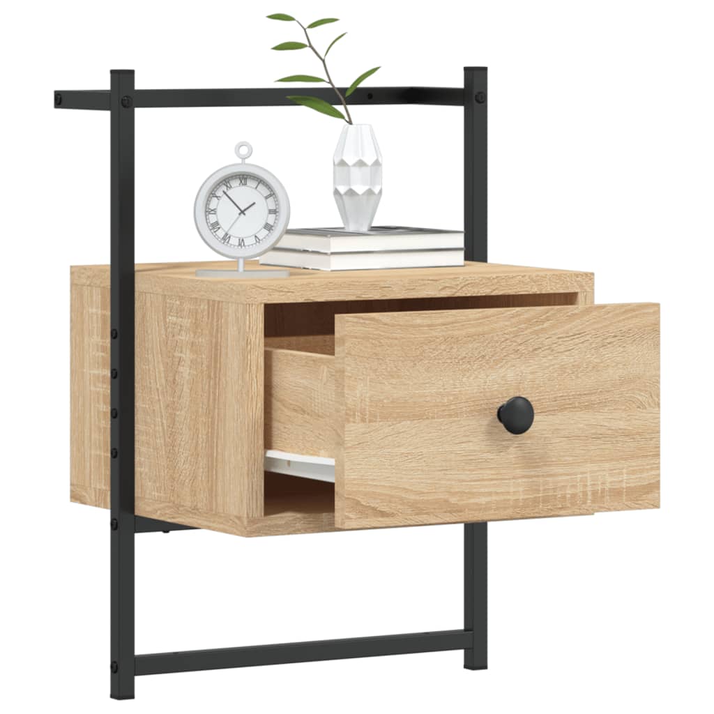 Bedside Cabinet Wall-mounted Sonoma Oak 35x30x51 cm Engineered Wood