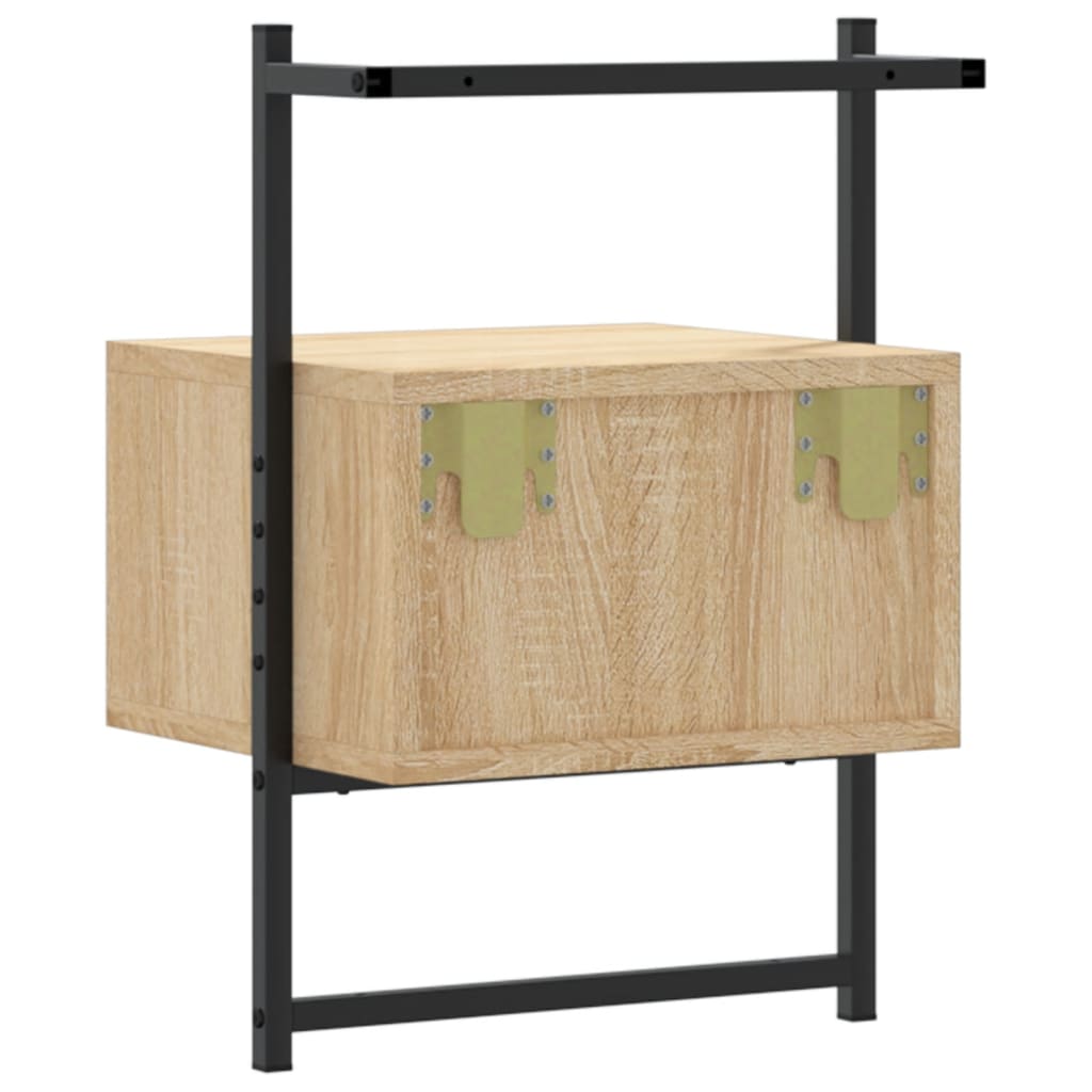 Bedside Cabinet Wall-mounted Sonoma Oak 35x30x51 cm Engineered Wood