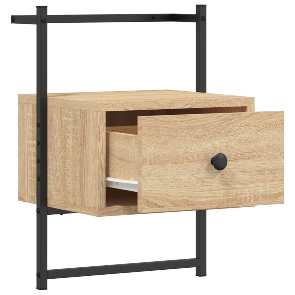 Bedside Cabinet Wall-mounted Sonoma Oak 35x30x51 cm Engineered Wood
