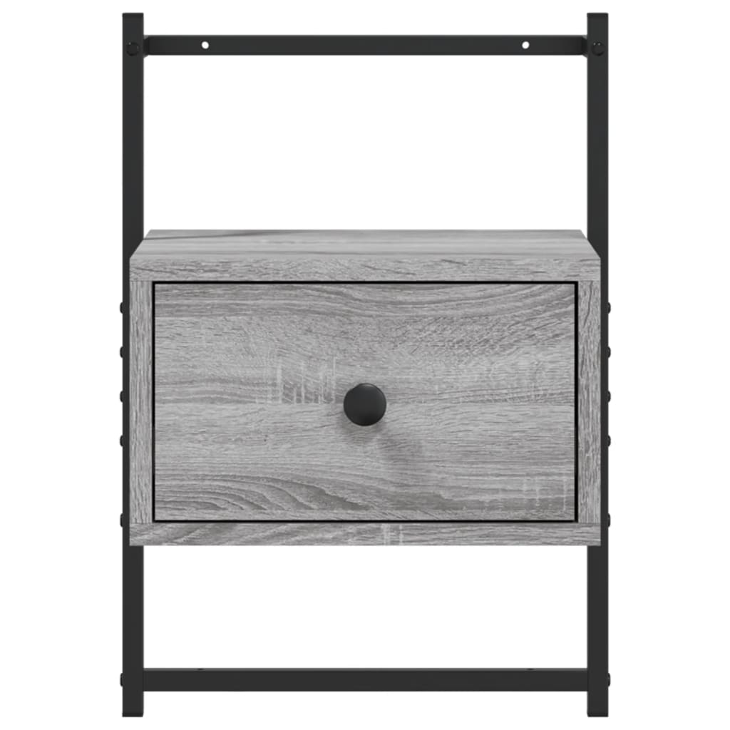Bedside Cabinet Wall-mounted Grey Sonoma 35x30x51 cm Engineered Wood