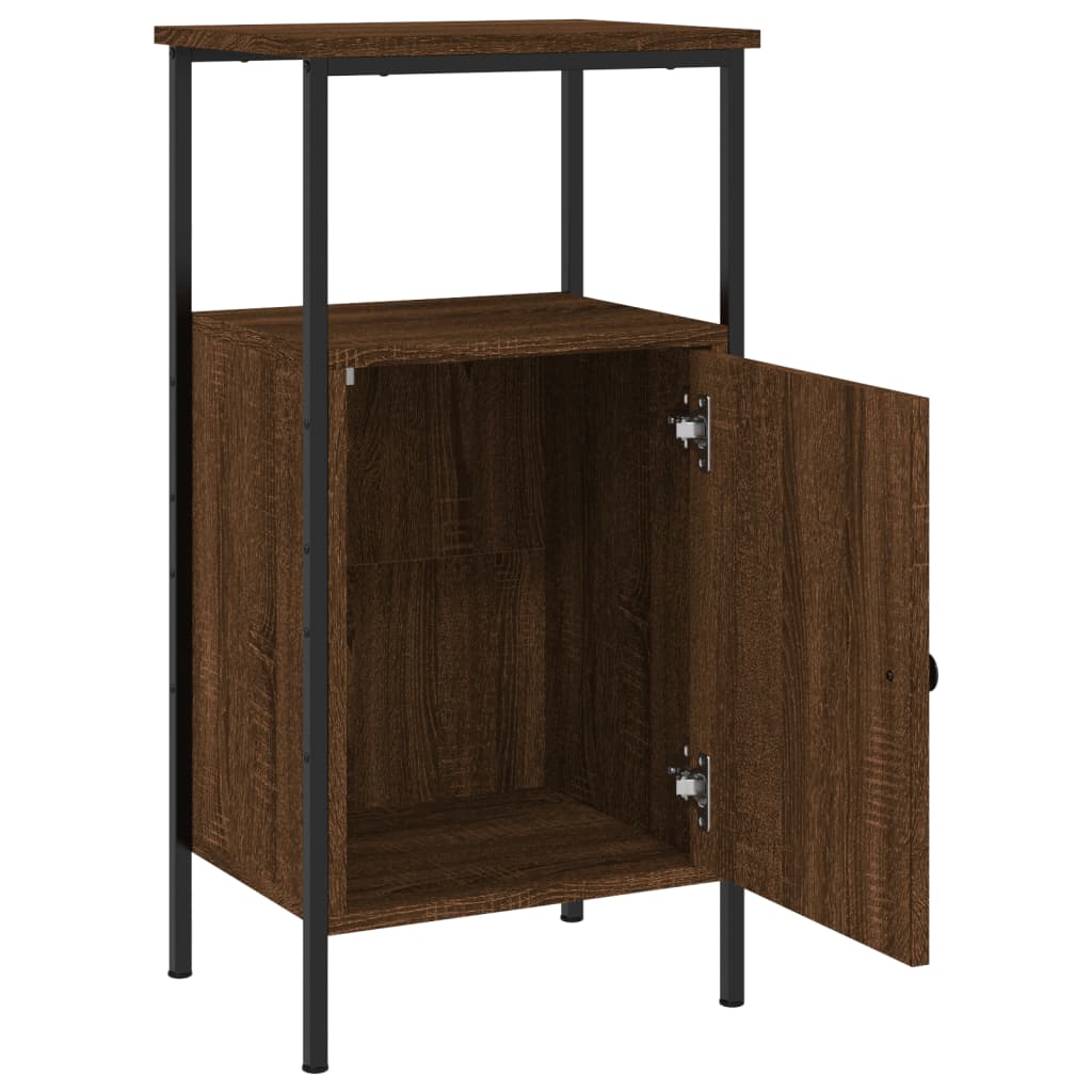 Bedside Cabinets 2 pcs Brown Oak 41x31x80 cm Engineered Wood