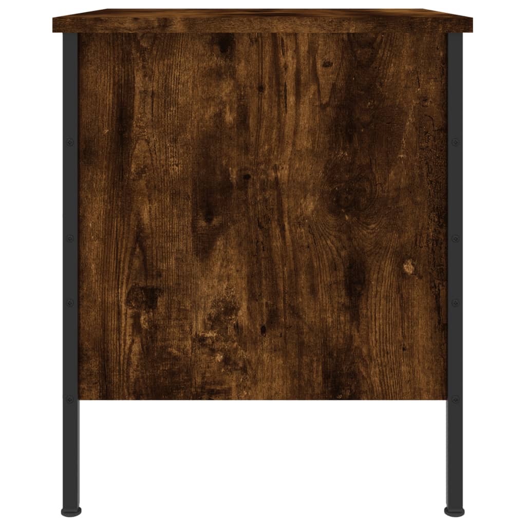 Bedside Cabinet Smoked Oak 40x42x50 cm Engineered Wood