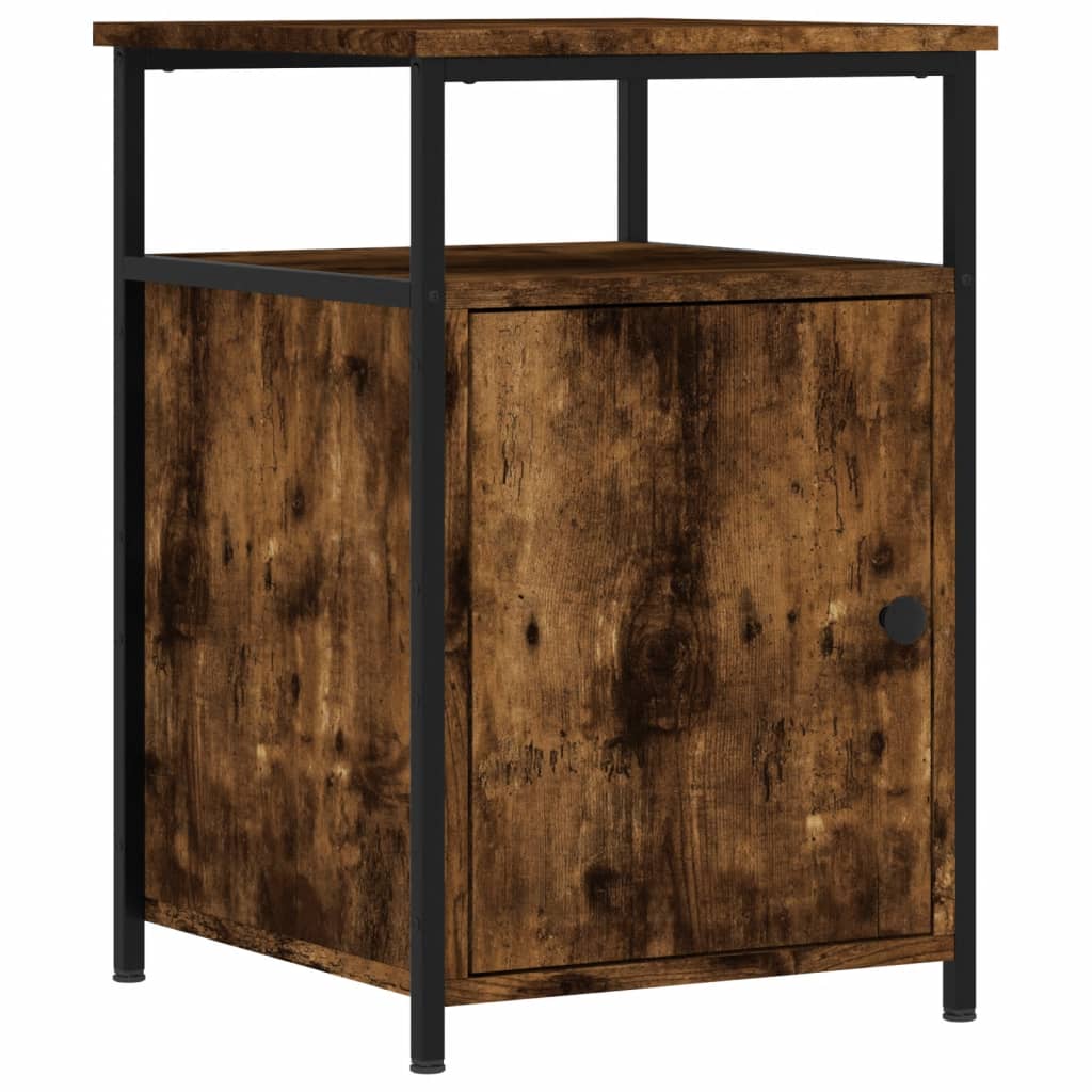 Bedside Cabinet Smoked Oak 40x42x60 cm Engineered Wood