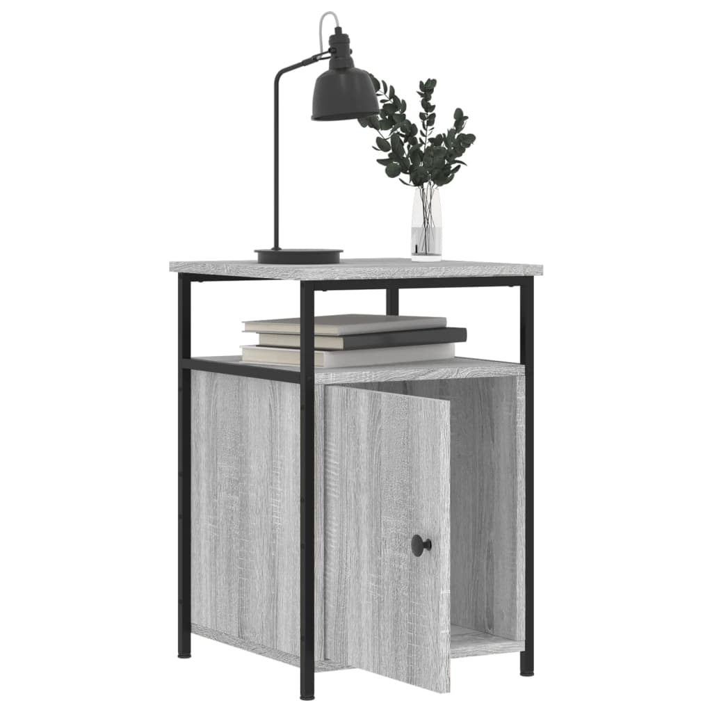 Bedside Cabinet Grey Sonoma 40x42x60 cm Engineered Wood