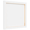 Stretched Canvases 12 pcs White Fabric and Solid Wood Pine