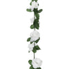 Christmas Flower Garlands 6 pcs Spring White 250 cm