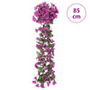 Christmas Flower Garlands 3 pcs Light Purple 85 cm