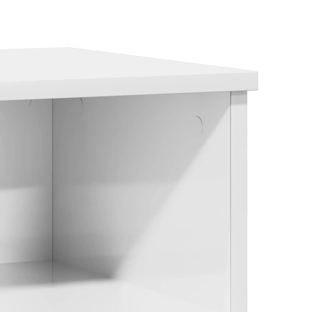 Bedside Cabinet High Gloss White 40x35x50 cm Engineered Wood