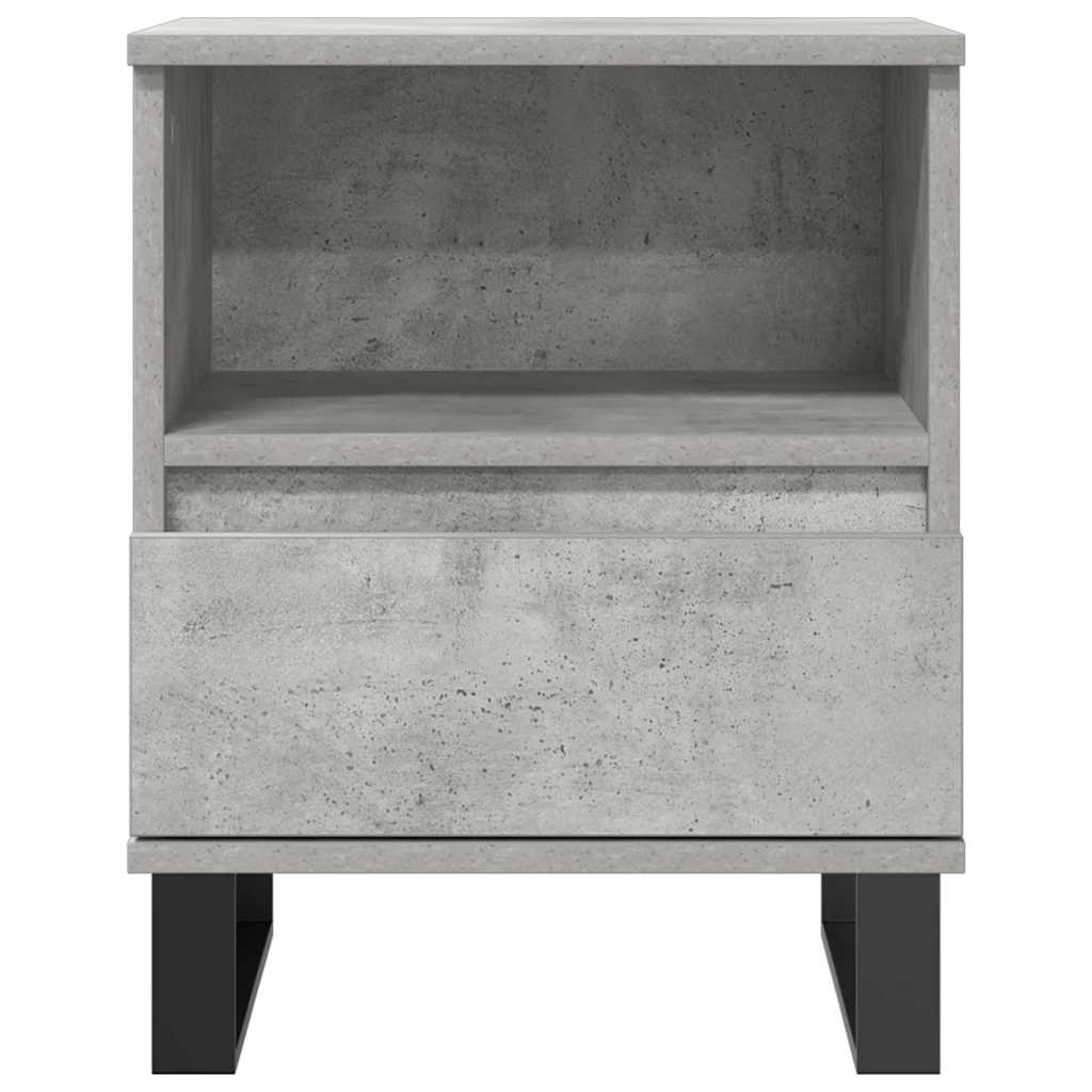 Bedside Cabinets 2 pcs Concrete Grey 40x35x50 cm Engineered Wood