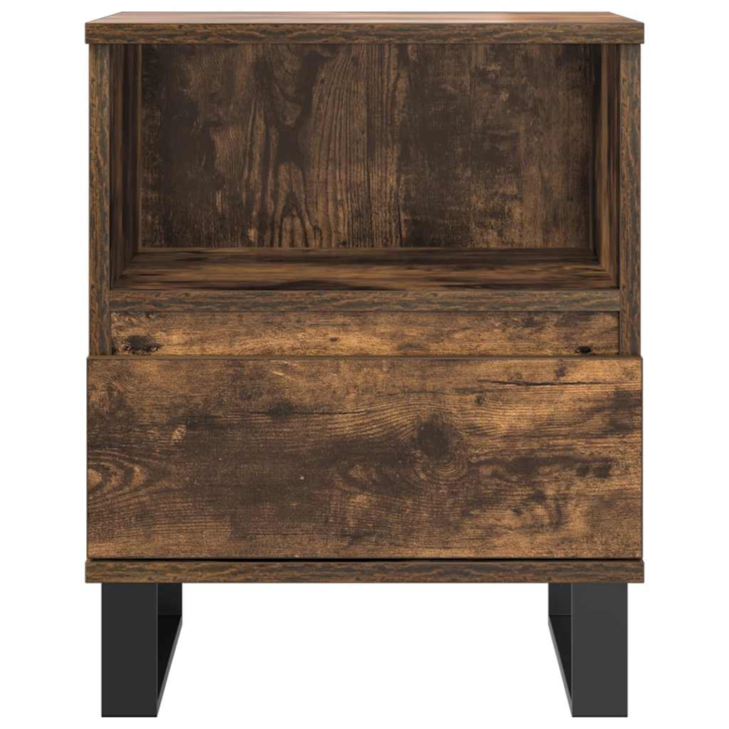 Bedside Cabinet Smoked Oak 40x35x50 cm Engineered Wood