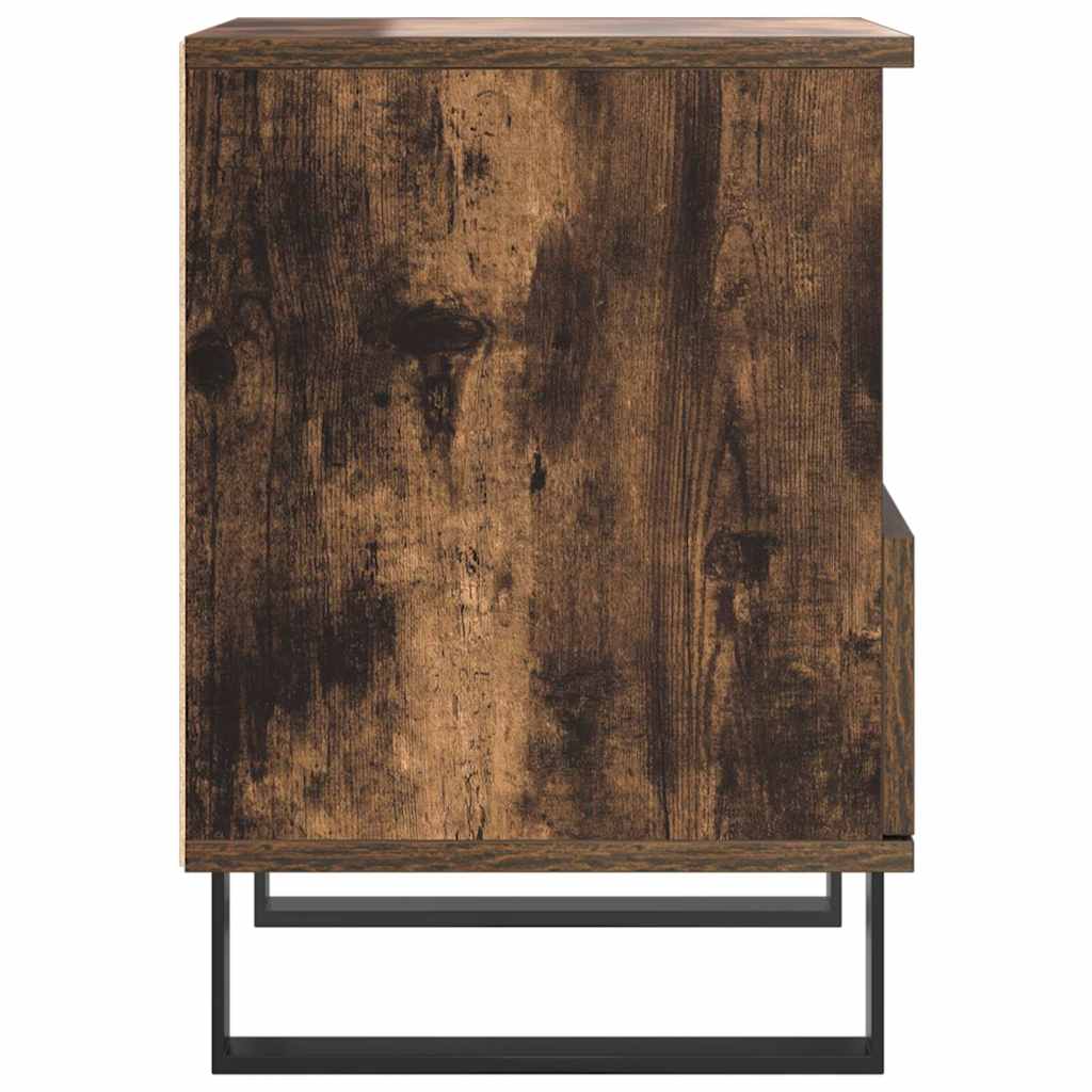 Bedside Cabinet Smoked Oak 40x35x50 cm Engineered Wood