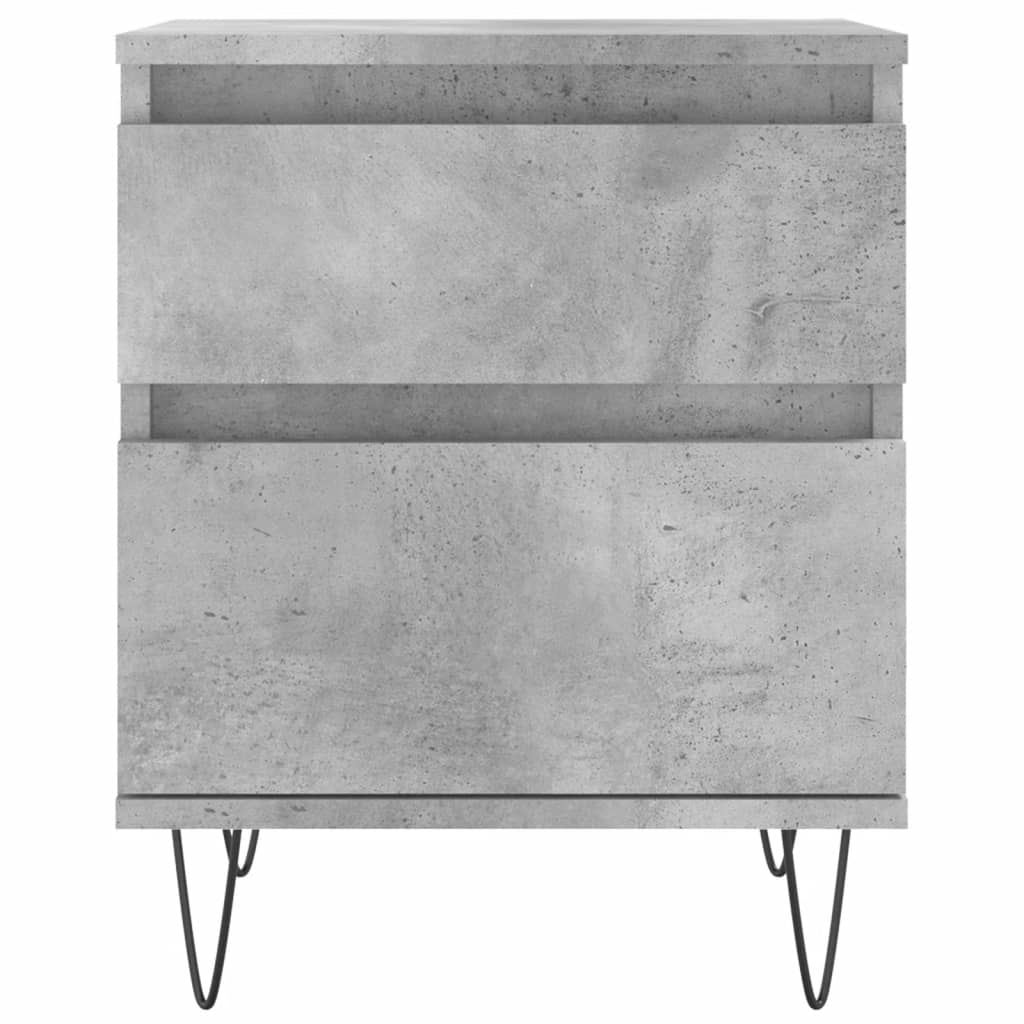 Bedside Cabinets 2 pcs Concrete Grey 40x35x50 cm Engineered Wood