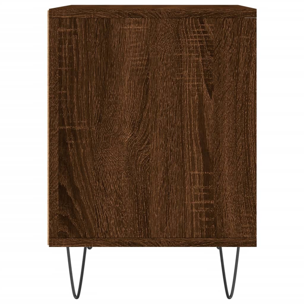 Bedside Cabinet Brown Oak 40x35x50 cm Engineered Wood