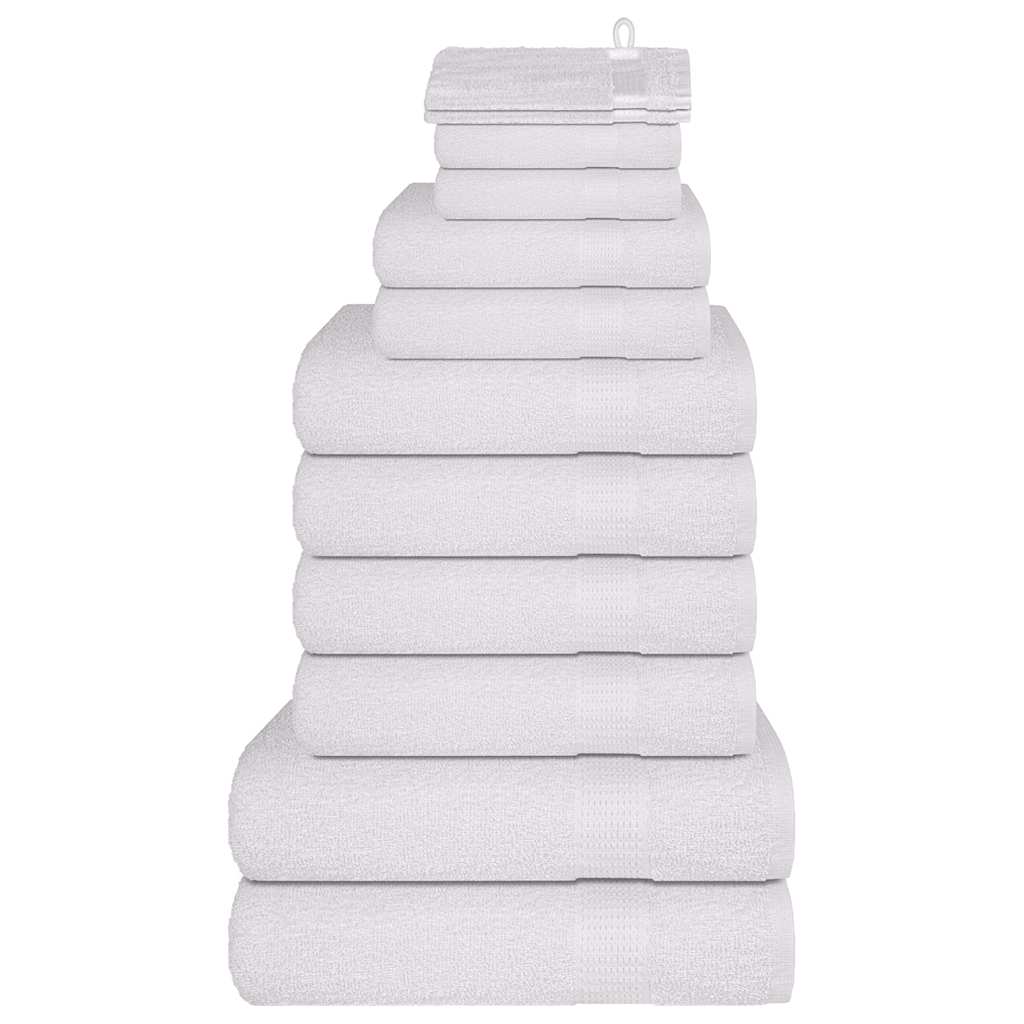 12 Piece Towel Set "FROGN" White 100% Cotton