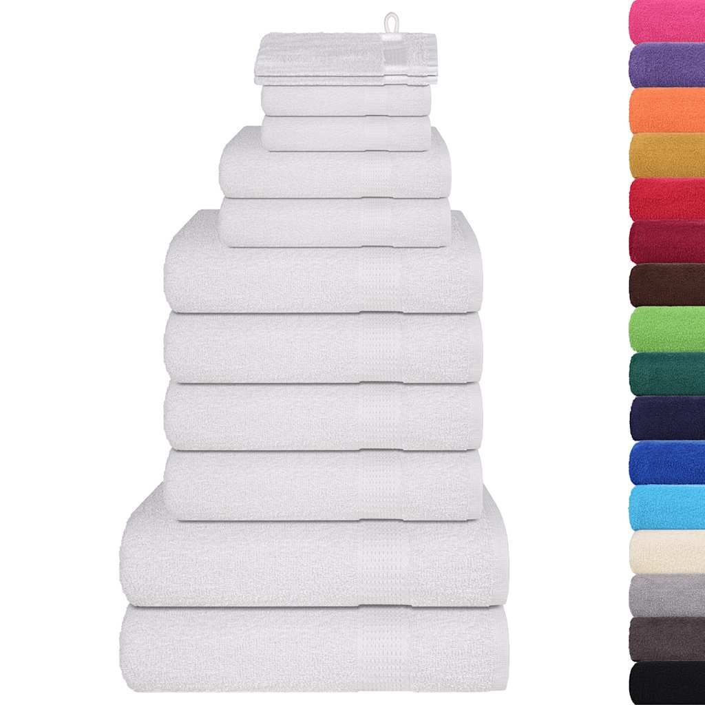 12 Piece Towel Set "FROGN" White 100% Cotton
