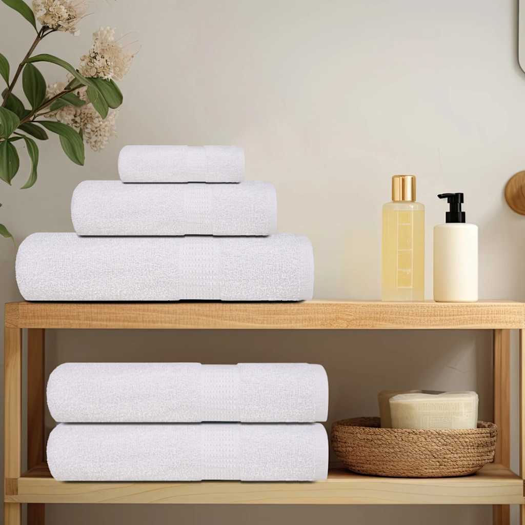 12 Piece Towel Set "FROGN" White 100% Cotton