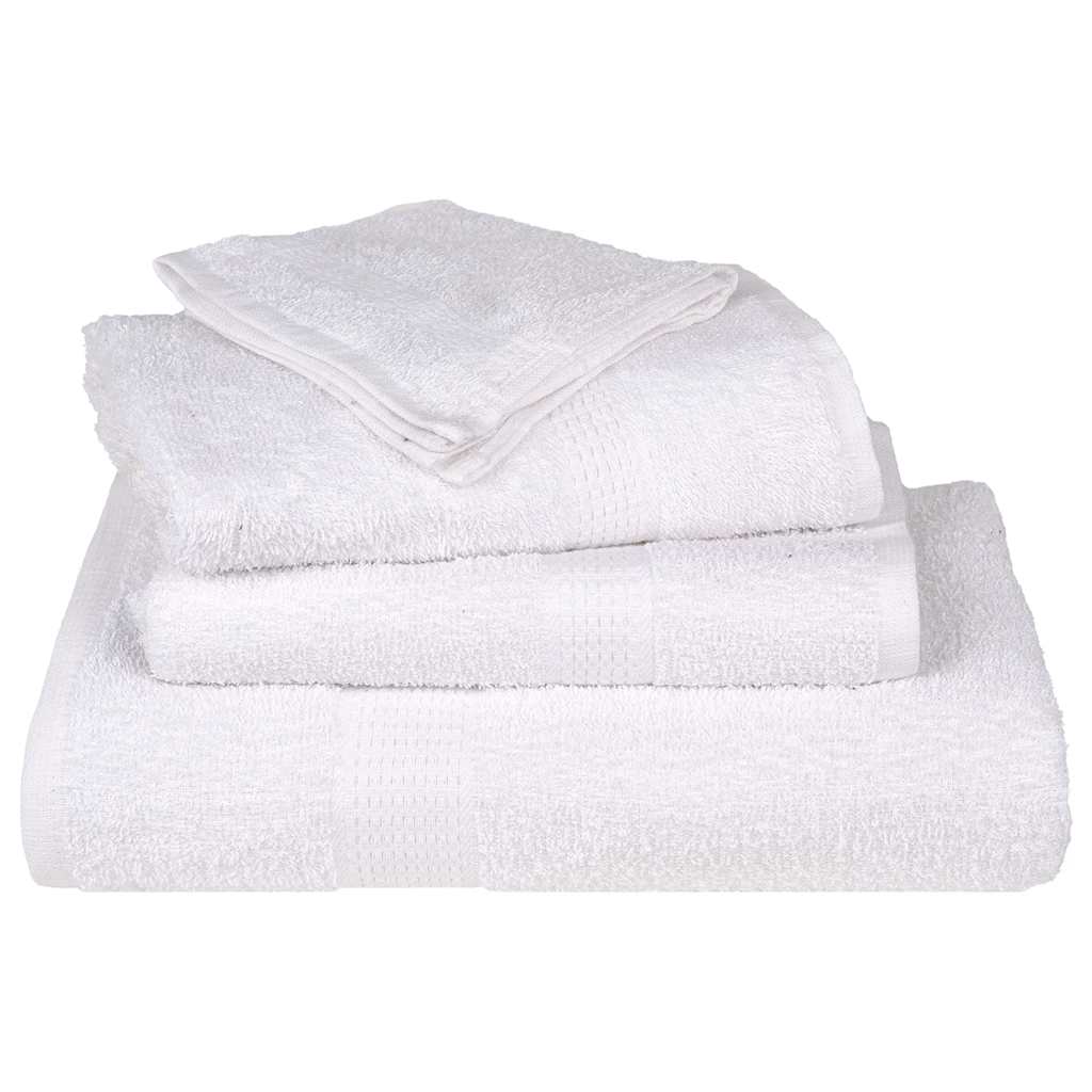 12 Piece Towel Set "FROGN" White 100% Cotton