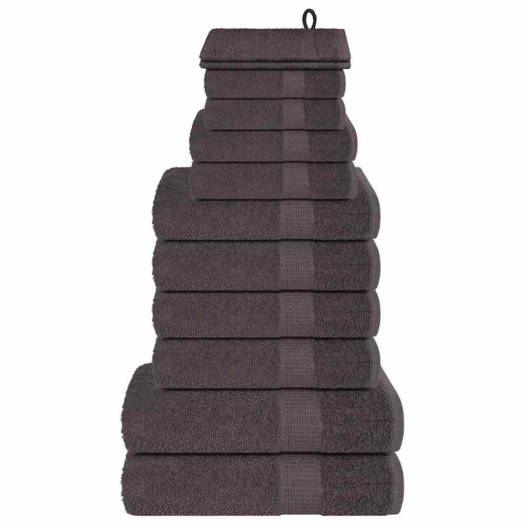 12 Piece Towel Set "FROGN" Anthracite 100% Cotton